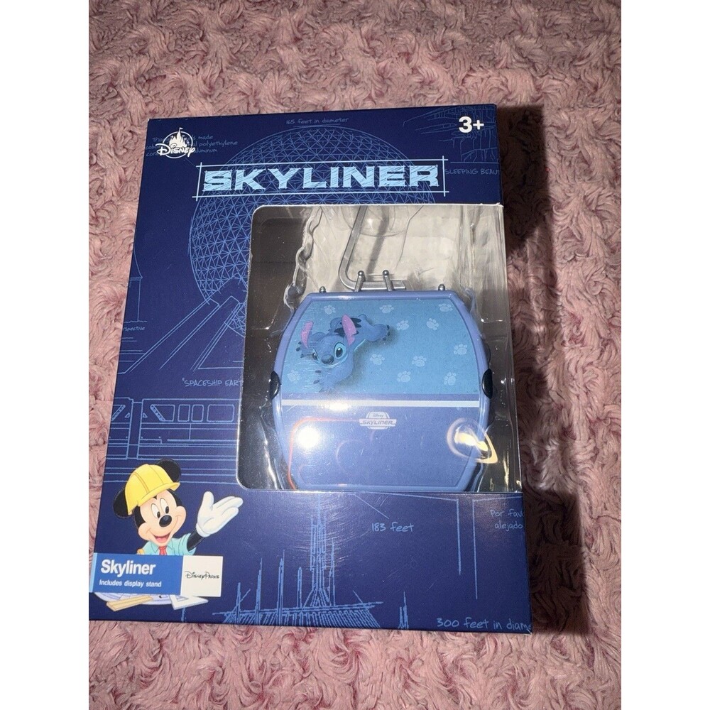 Disney Parks Skyliner Lilo & Stitch Gondola Toy Collectible w/ Display Stand
